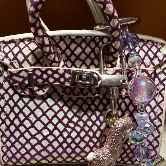 Leather Mini Tote Bag Charms-Well Known Designer Inspired-STUNNING BAG CHARMS - Picture 6 of 6